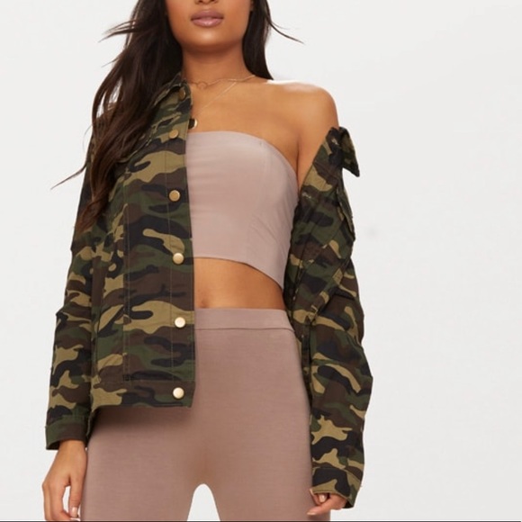 camouflage oversized denim jacket